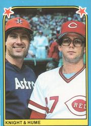 1983 Fleer Star Stickers #147 Ray Knight / Tom Hume Front