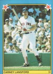 1983 Fleer Star Stickers #67 Carney Lansford Front