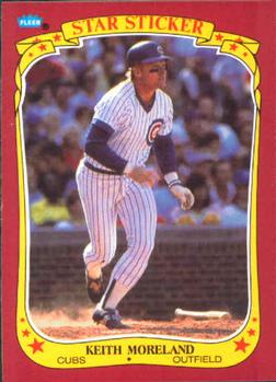 1986 Fleer Star Stickers #78 Keith Moreland Front