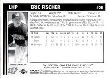 2000 Choice Winston-Salem Warthogs Update #08 Eric Fischer Back