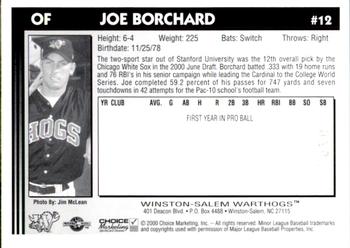 2000 Choice Winston-Salem Warthogs Update #12 Joe Borchard Back