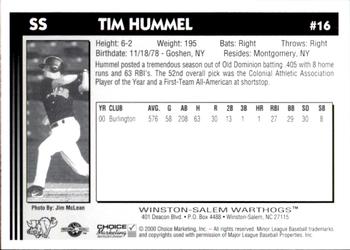 2000 Choice Winston-Salem Warthogs Update #16 Tim Hummel Back