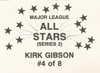 1989 Major League All-Stars Series 2 (unlicensed) #4 Kirk Gibson Back