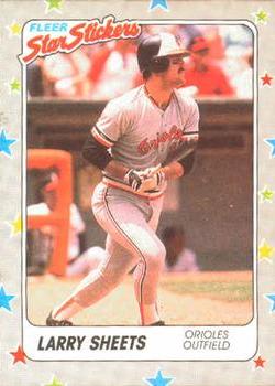 1988 Fleer Star Stickers #4 Larry Sheets Front