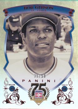 2014 Panini Hall of Fame 75th Year Anniversary - Blue Frame Red #53 Bob Gibson Front