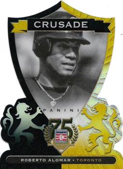 2014 Panini Hall of Fame 75th Year Anniversary - Crusades Black Die Cut #95 Roberto Alomar Front
