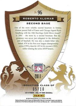 2014 Panini Hall of Fame 75th Year Anniversary - Crusades Gold Die Cut #95 Roberto Alomar Back