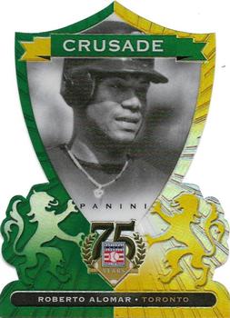 2014 Panini Hall of Fame 75th Year Anniversary - Crusades Green Die Cut #95 Roberto Alomar Front