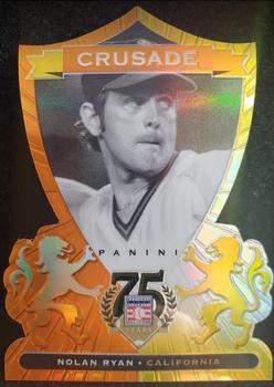 2014 Panini Hall of Fame 75th Year Anniversary - Crusades Orange Die Cut #82 Nolan Ryan Front