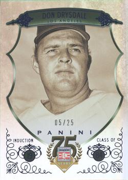 2014 Panini Hall of Fame 75th Year Anniversary - Green Frame Blue #57 Don Drysdale Front