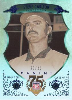 2014 Panini Hall of Fame 75th Year Anniversary - Green Frame Blue #74 Steve Carlton Front