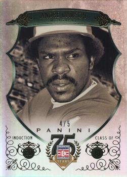 2014 Panini Hall of Fame 75th Year Anniversary - Green Frame Gold #94 Andre Dawson Front