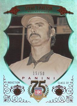 2014 Panini Hall of Fame 75th Year Anniversary - Green Frame Red #74 Steve Carlton Front