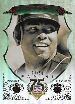 2014 Panini Hall of Fame 75th Year Anniversary - Green Frame Red #90 Tony Gwynn Front
