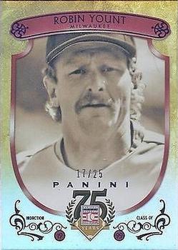 2014 Panini Hall of Fame 75th Year Anniversary - Red Frame Blue #83 Robin Yount Front