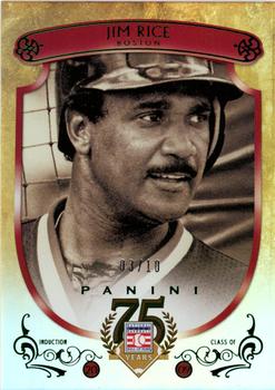 2014 Panini Hall of Fame 75th Year Anniversary - Red Frame Green #93 Jim Rice Front