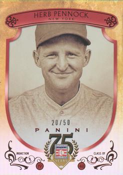 2014 Panini Hall of Fame 75th Year Anniversary - Red Frame Red #20 Herb Pennock Front