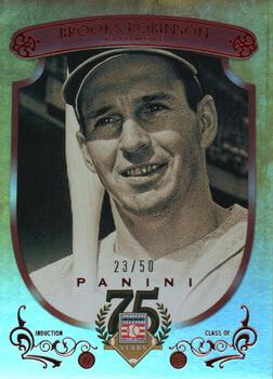 2014 Panini Hall of Fame 75th Year Anniversary - Red Frame Red #56 Brooks Robinson Front