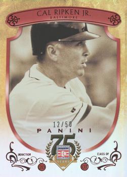 2014 Panini Hall of Fame 75th Year Anniversary - Red Frame Red #91 Cal Ripken Jr. Front