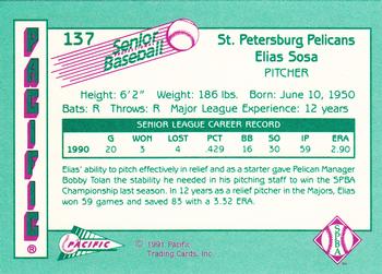 1991 Pacific Senior League #137 Elias Sosa Back