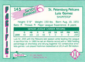 1991 Pacific Senior League #143 Luis Gomez Back