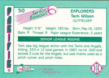 1991 Pacific Senior League #50 Tack Wilson Back