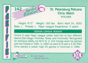 1991 Pacific Senior League #142 Chris Welsh Back