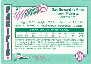 1991 Pacific Senior League #97 Leon Roberts Back