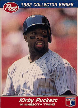 1992 Post Cereal #7 Kirby Puckett Front