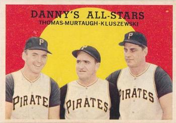 1959 Topps Venezuelan #17 Danny's All-Stars (Frank Thomas / Danny Murtaugh / Ted Kluszewski) Front