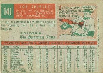 1959 Topps Venezuelan #141 Joe Shipley Back