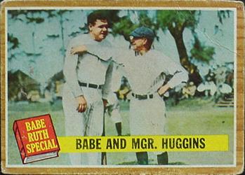 1962 Topps Venezuelan #137 Babe and Mgr. Huggins (Babe Ruth / Miller Huggins) Front