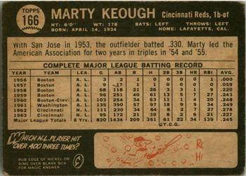 1964 Topps Venezuelan #166 Marty Keough Back
