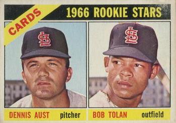 1966 Topps Venezuelan #179 Cards 1966 Rookie Stars (Dennis Aust / Bob Tolan) Front