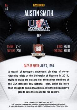 2014 Panini USA Baseball #44 Austin Smith Back