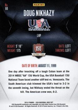 2014 Panini USA Baseball #60 Doug Nikhazy Back
