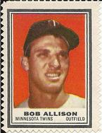 1962 Topps - Stamps #NNO Bob Allison Front