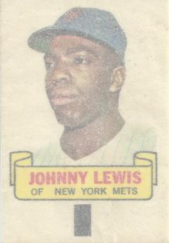1966 Topps - Rub-Offs #NNO Johnny Lewis Back