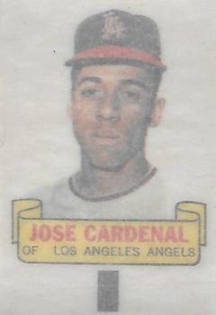 1966 Topps - Rub-Offs #NNO Jose Cardenal Back