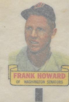 1966 Topps - Rub-Offs #NNO Frank Howard Back