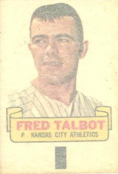1966 Topps - Rub-Offs #NNO Fred Talbot Back