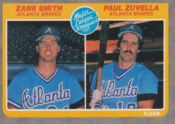 1985 Fleer #651 Zane Smith / Paul Zuvella Front
