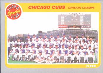 1985 Fleer #642 Chicago Cubs -- Division Champs Front