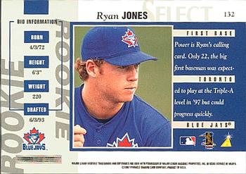 1997 Select #132 Ryan Jones Back