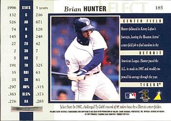 1997 Select #185 Brian Hunter Back