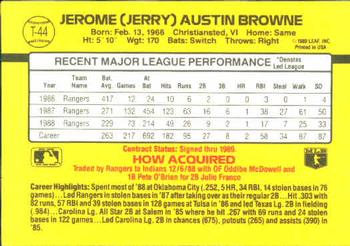 1989 Donruss Traded #T-44 Jerry Browne Back