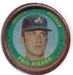 1971 Topps - Coins #37 Phil Niekro Front