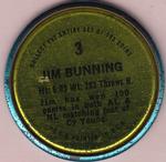 1971 Topps - Coins #3 Jim Bunning Back