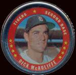1971 Topps - Coins #10 Dick McAuliffe Front