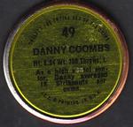 1971 Topps - Coins #49 Danny Coombs Back